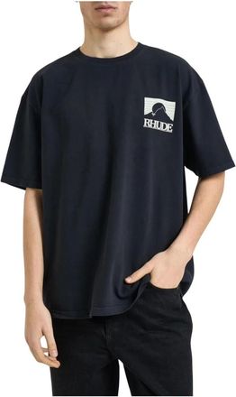 Rhude T-Shirts, male, Black, Size: M Moonlight Pack Tee