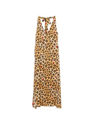 Alessandro Enriquez Alessandro Enriquez Womens V-Neck Printed Long Dress