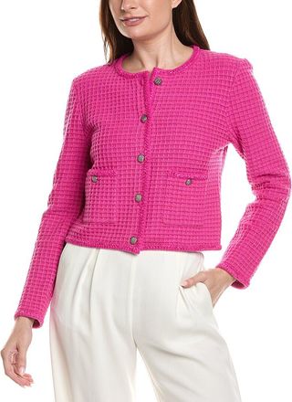 Milly Milly Sade Glitter Textured Wool-Blend Cardigan