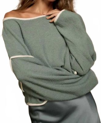 Promesa Womens Taylor Loose Knit Crop Sweater In Pine Green