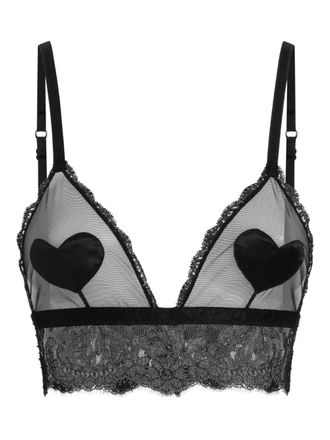 Dolce & Gabbana heart lace-trim bra - Black