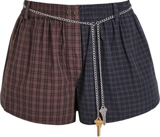 Alexander Wang Checked Cotton Shorts - Navy - 2 (UK6 / XS)
