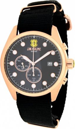 J.W. Hulme Co. Mens 43Mm Quartz Chronograph Nylon Strap Watch In Rosetone