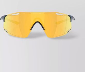 Oakley sunglasses with ventilation ports and wraparound design