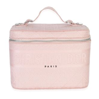 Dior Canvas Embroidered Cannage DiorTravel Vanity Case