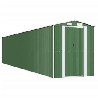 Berkfield Home Garden Shed Green 192x1021x223 cm Galvanised Steel | Size: 192 x 1021 x 223 cm