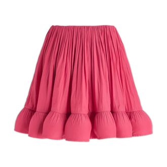 Lanvin Short Skirts, female, Pink, Size: XS Ruffled Flared Miniskirt