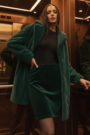 Roman Longline Faux Fur Coat