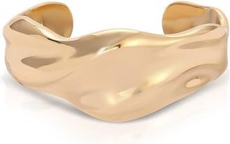 Ettika Textured Cuff Bracelet in Gold at Nordstrom