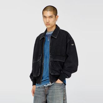 Diesel Jacket in denim - Denim Jackets - Unisex - Black