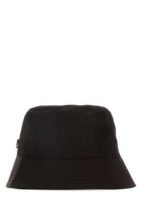 Wooyoungmi Mens Black Nylon Bucket Hat Exterior: Lining: Cappelli