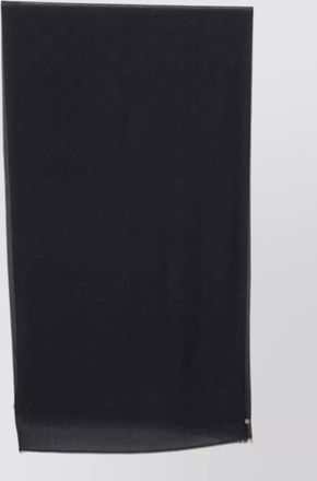 Emporio Armani cotton blend scarf paisley pattern fringes