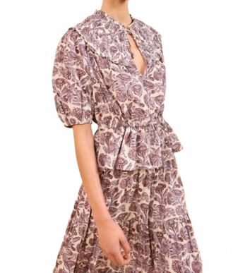 Ulla Johnson Elvie Short Sleeve Cotton Top In Meadow