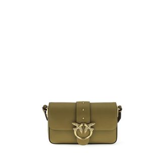 Pinko Bicolor Calf Leather Bos Taurus Shoulder Womens Bag