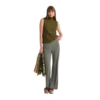 Maliparmi Wide Trousers, female, Green, Size: 2XS Mali Strones Jersey Trousers