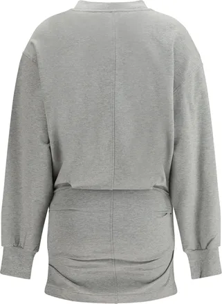 The Attico Womens Mini Dress Melange Grey Cotton; Elastane