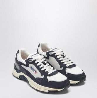 Autry Hyperway Sneakers aus blauem und silbernem Mesh und Wildleder