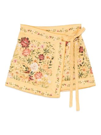 Agua Bendita Luna Paramo floral tie skirt - Yellow