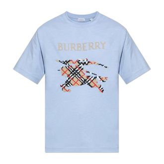 Burberry Heren, Tops, Blauw, Maat: 2XL Katoen