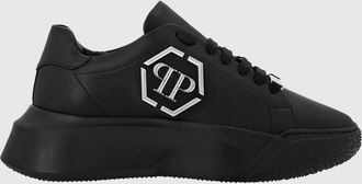 Philipp Plein Sneakers basse in pelle liscia con monogramma e logo Hexagon