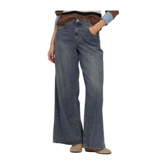 Object Object - Objdipsy MW LO Long Jeans 146 - Dames - Jeans - Blauw - Maat: M Katoen
