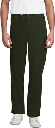 Lands End Linen Cotton E-Waist Pant in Loden Green at Nordstrom, Size Xx-Large
