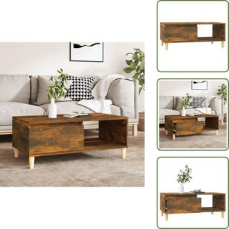 vidaXL The Living Store Tavolino da Salotto Rovere Fumo 90x50x36,5 cm Legno Multistrato - Tavolino in legno