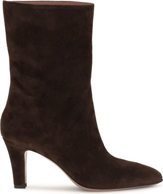 PARIS TEXAS Womens Ankle Boots Elsa Chocolate Suede Upper