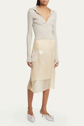 Givenchy Iris Skirt Ecru, Brand Size 40 (US Size 6)