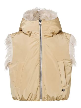 Goldbergh Yara reversible faux-fur hooded gilet - women - Recycled Polyester - 36 - Brown
