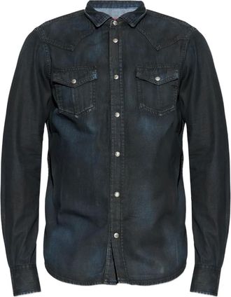 Diesel Camicia D-Vega con taschino - Blu