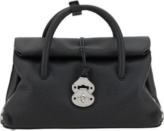 Zanellato Postina Baby Handtas - Dames - Handtassen - Zwart - ONE Size - Leer - Tassen