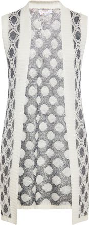 Usha Waistcoat Dames wit + marine