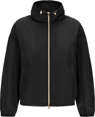 Herno Slightly Cropped Black Jacket with High Collar