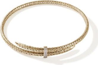 John Hardy Spear Coil Choker, Diamonds in 14K Yellow Gold at Nordstrom, Size 13