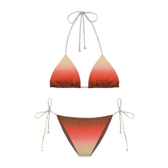 MC2 Saint Barth Levyne Overlock Triangle Bikini - female - MC2 Saint Barth - Bikinis - Red - L - Swimwear