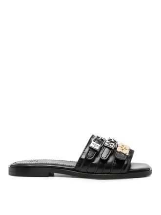 Ganni Sue Triple Flat Mule Crinkle