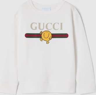 Gucci Kids - Cotton Sweatshirt With Print, Size 10 years, White, Ready-to-wear