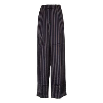 Dries Van Noten Wide Trousers, female, Blue, Size: M Wide Trousers