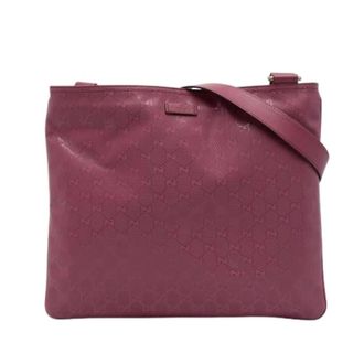 Gucci Pre-owned Vintage Crossbody Tas - Dames - Pre-owned - Roze - Maat: ONE Size Leer