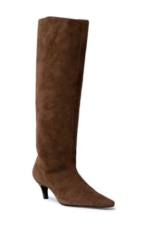 Black Suede Studio Stass Slouch Boot in Brown at Nordstrom, Size 5.5Us