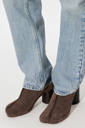 Maison Margiela Suede Heeled Mules, Womens, Brown