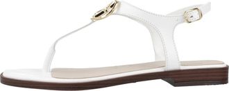Guess Schoenen, Dames, Wit, 36 EU, Leer, Stijlvolle Platte Sandalen