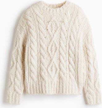 H&M Cable-knit Jumper in Cream at Nordstrom, Size Xx-Large