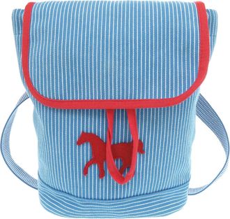 Herm&egrave;s Blue Cotton Backpack (Pre-Owned)