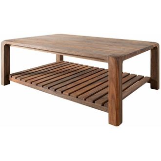 Massivmoebel24 Tavolino da salotto in legno di Sheesham / palissandro 120x80x45 grigio scuro oliato bueno 2001