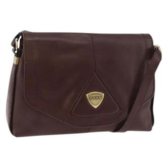 Gucci Pre-owned Vintage Schoudertas - Dames - Pre-owned - Rood - Maat: ONE Size Leer