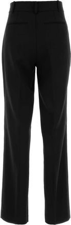 Michael Kors Womens Full Trousers Black Polyester Irgin Wool