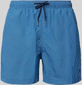 Mc Neal Badehose mit Label-Stitching und elastischem Bund in Blau, Gr&ouml;&szlig;e XXL