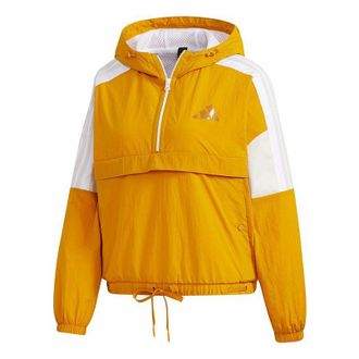 adidas (WMNS) adidas Urban Anorak Casual Sports Half Zipper Jacket Gold Color GM1470